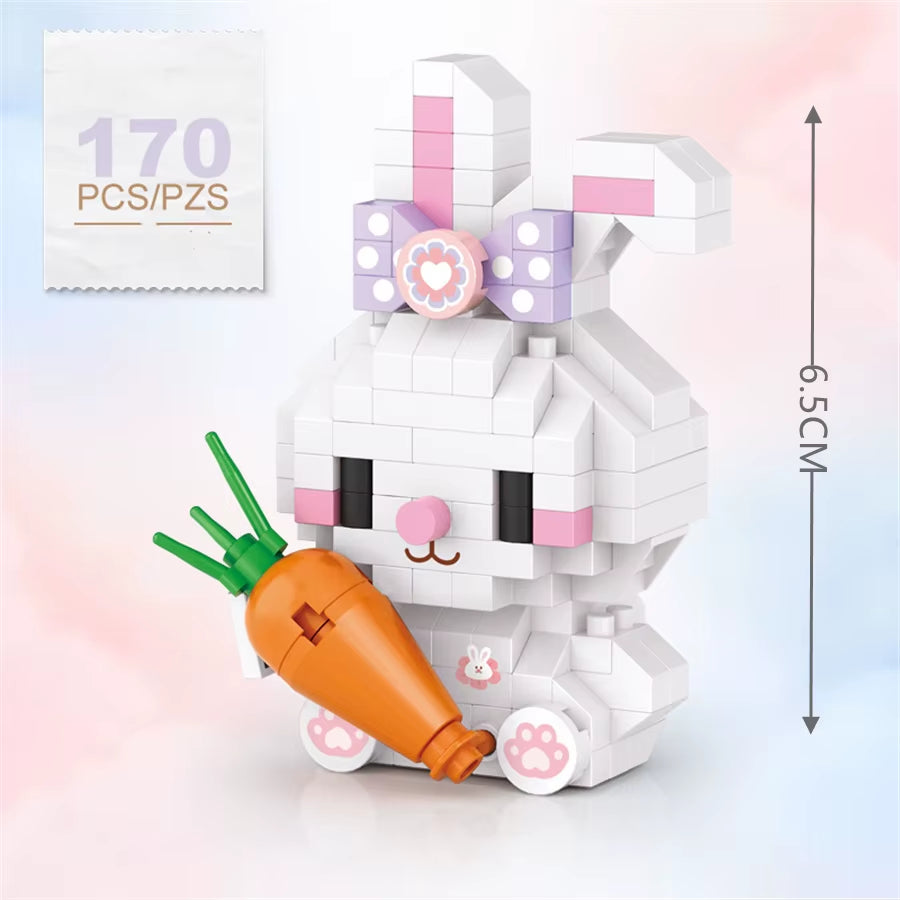 חיות מחמד קטנות-160 חלקי בניה קטנים ואיכותיים ליצירת מיני חיות מתוקות לגילאי +6