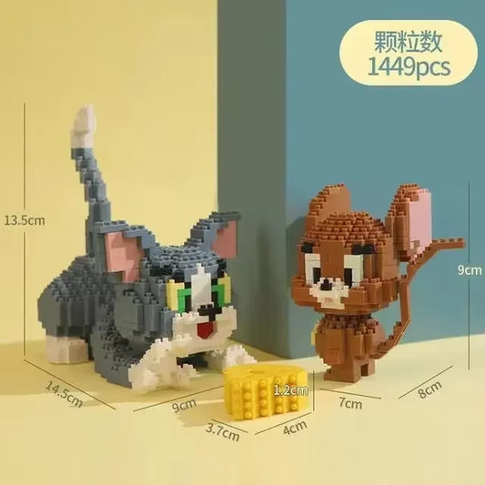 טום וג'רי - החתול והעכבר האהובים 1447 חלקי בניה קטנים ואיכותיים לגילאי +12